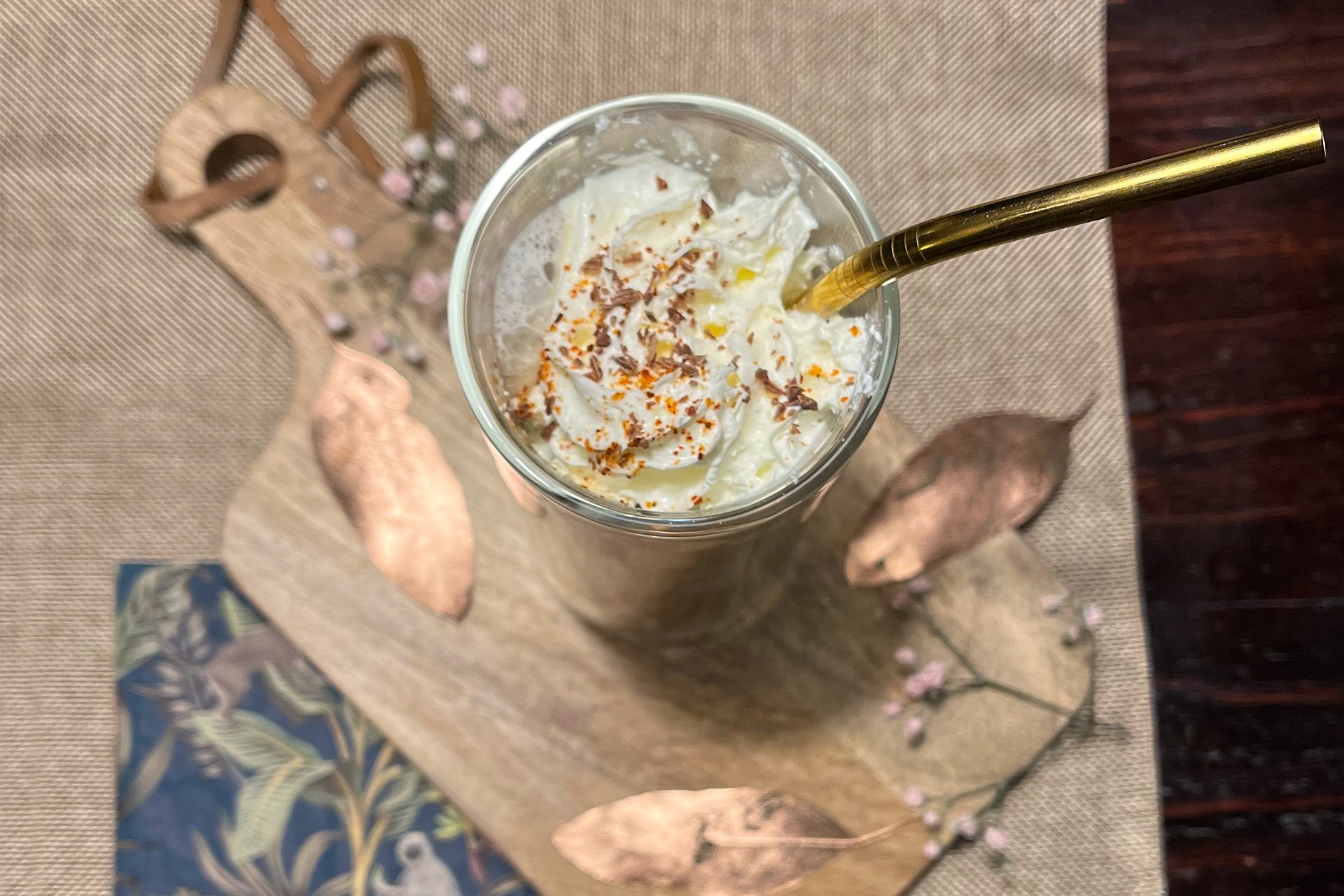 Chocolat chaud Larusée dessus