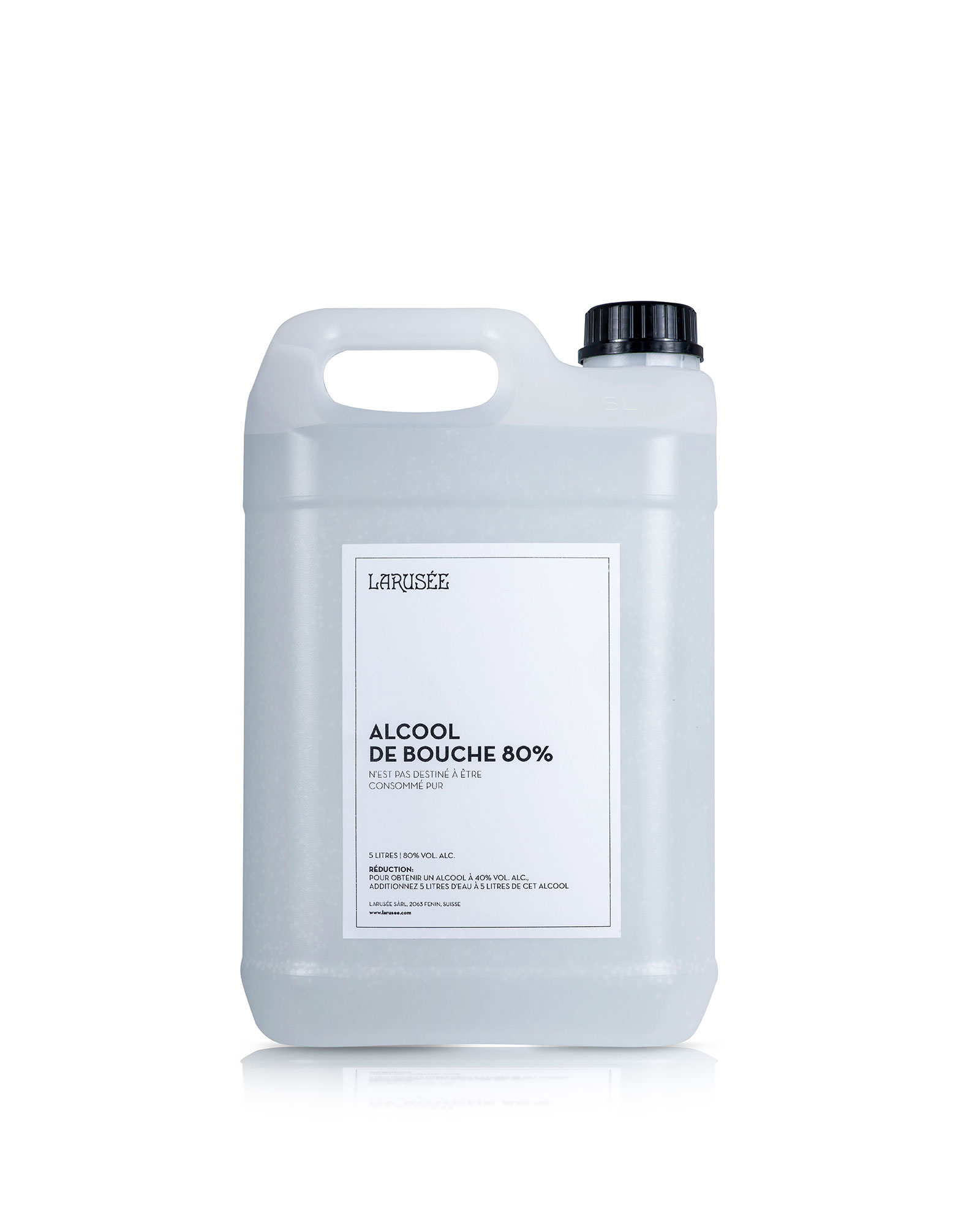 Alcool de bouche 80% Larusée de 5 litres